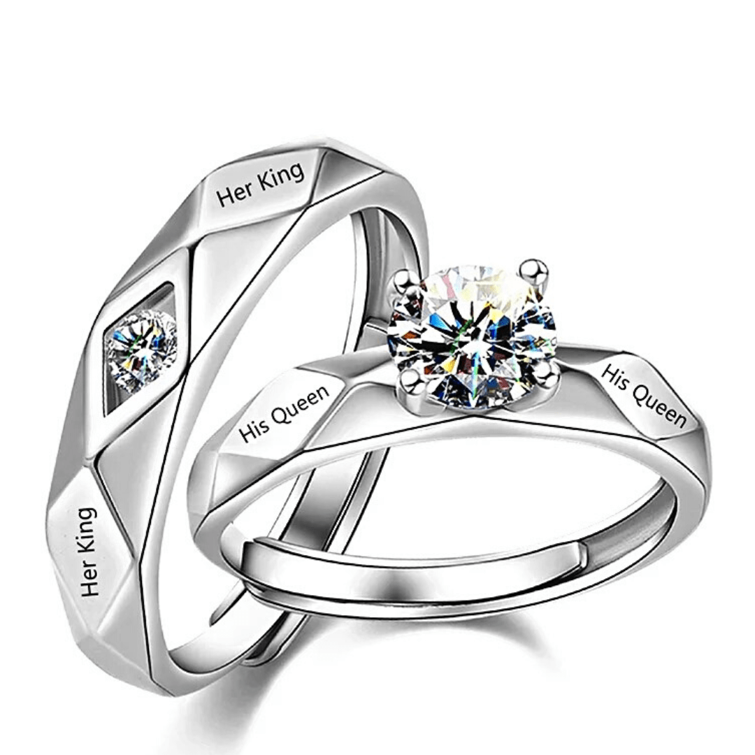 Urbana His Queen Her King Couple Rings Set -1004379
