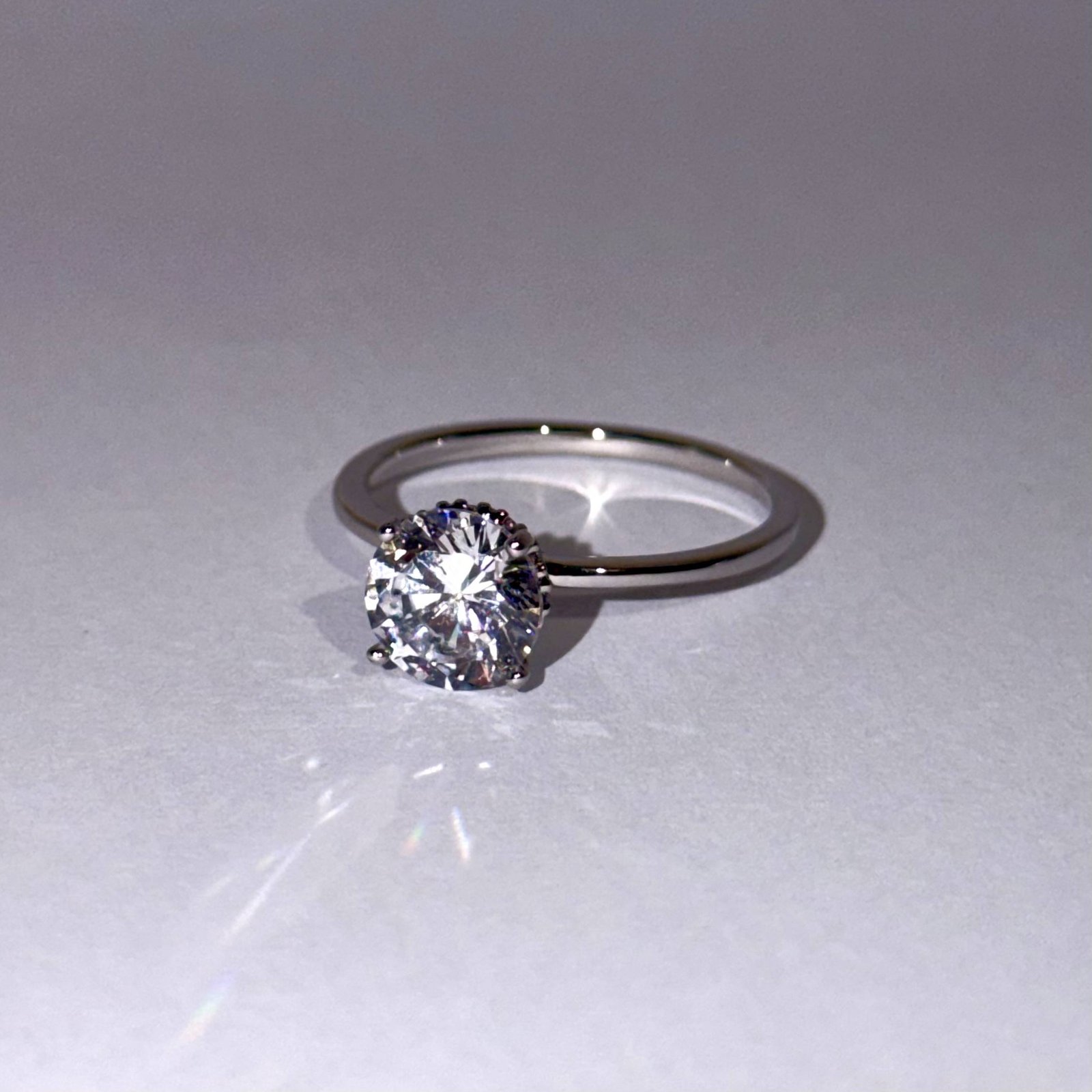 Solitaire cz ring